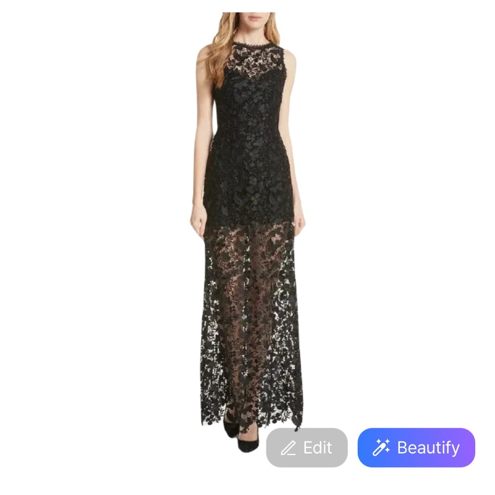 Alice + Olivia | Black Lace Dress - size 4